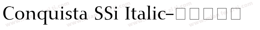 Conquista SSi Italic字体转换